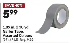 Princess Auto 1.89 in. x 30 yd Gaffer Tape, Assorted Colours offer