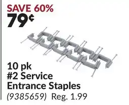Princess Auto 10 pk #2 Service Entrance Staples offer