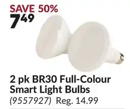 Princess Auto 2 pk BR30 Full-Colour Smart Light Bulbs offer