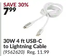 Princess Auto 30W 4 ft USB-C to Lightning Cable offer