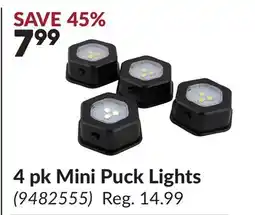 Princess Auto 4 pk Mini Puck Lights offer