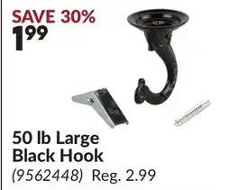 Princess Auto 50 lb Large Black Hook offer