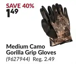 Princess Auto Medium Camo Gorilla Grip Gloves offer