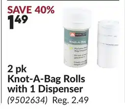 Princess Auto 2 pk Knot-A-Bag Rolls with 1 Dispenser offer