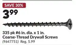 Princess Auto 335 pk #6 in. dia. x 1 in. Coarse-Thread Drywall Screws offer
