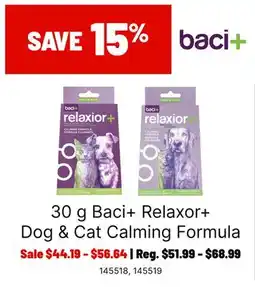 Ren’s Pets Depot 30 g Baci+ Relaxor+ Dog & Cat Calming Formula offer