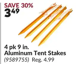 Princess Auto 4 pk 9 in. Aluminum Tent Stakes offer