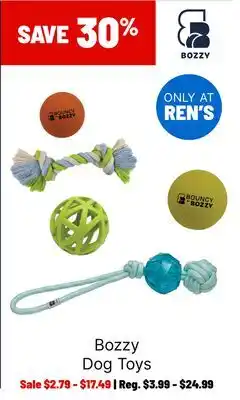 Ren’s Pets Depot Bozzy Dog Toys offer