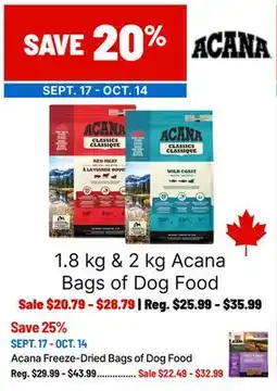 Ren’s Pets Depot Acana Dog Food offer