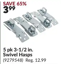 Princess Auto 5 pk 3-1/2 in. Swivel Hasps offer