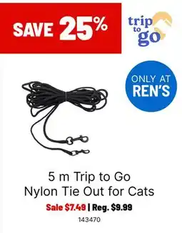Ren’s Pets Depot Trip to Go Nylon Tie Out for Cats offer