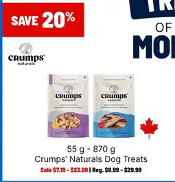 Ren’s Pets Depot Crumps' Naturals Dog Treats offer