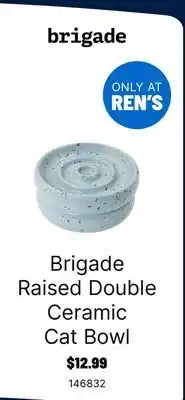 Ren’s Pets Depot Brigade Raised Double Ceramic Cat Bowl offer