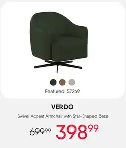 Meubles RD Verdo - Swivel Accent Armchair - Green offer