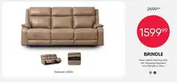 Meubles RD Brindle - Power Leather Reclining Sofa with Adjustable Headrests - Taupe offer