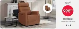 Meubles RD Amsterdam - Genuine Leather Power Recliner - Tan offer