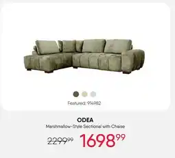 Meubles RD Odea - Marshmallow-Style Sectional with Left-Side Chaise - Sage offer