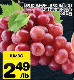 Supermarché PA RAISINS ROUGES SANS PÉPINS | Red Seedless Grape offer