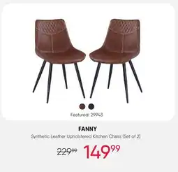 Meubles RD Fanny - Chairs (Set of 2) - Brown offer