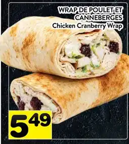 Supermarché PA WRAP DE POULET ET CANNEBERGES | Chicken Cranberry Wrap offer