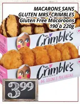 Supermarché PA MACARONS SANS GLUTEN MRS. CRIMBLES | Gluten Free Macaroons offer