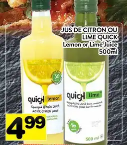Supermarché PA JUS DE CITRON OU LIME QUICK | Lemon or Lime Juice offer