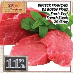 Supermarché PA BIFTECK FRANÇAIS DE BOEUF FRAIS | Fresh Beef French Steak offer