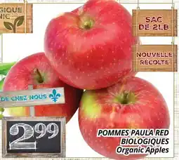 Supermarché PA POMMES PAULA RED BIOLOGIQUES | Organic Apples offer