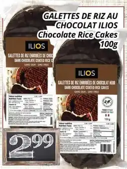 Supermarché PA GALETTES DE RIZ AU CHOCOLAT ILIOS | Chocolate Rice Cakes offer