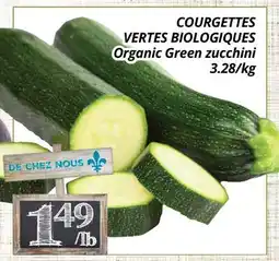 Supermarché PA COURGETTES VERTES BIOLOGIQUES | Organic Green zucchini offer
