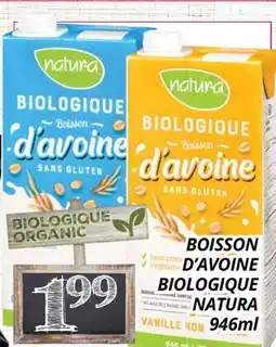 Supermarché PA BOISSON D'AVOINE BIOLOGIQUE NATURA offer