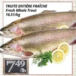 Supermarché PA TRUITE ENTIÈRE FRAÎCHE | Fresh Whole Trout offer