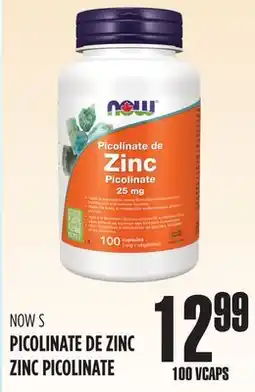 Marches Tau NOW PICOLINATE DE ZINC offer