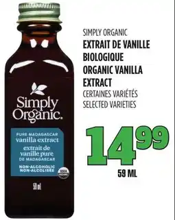 Marches Tau SIMPLY ORGANIC EXTRAIT DE VANILLE BIOLOGIQUE offer