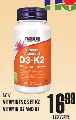 Marches Tau VITAMINES D3 ET K2 NOW offer
