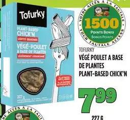 Marches Tau TOFURKY VÉGÉ POULET A BASE DE PLANTES PLANT-BASED CHICK'N offer