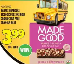 Marches Tau BARRES GRANOLAS BIOLOGIQUES SANS NOIX MADE GOOD offer