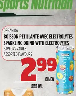 Marches Tau BOISSON PETILLANTE AVEC ELECTROLYTES ORGANIKA offer
