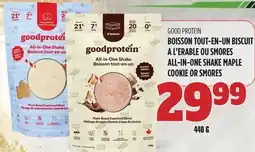 Marches Tau BOISSON TOUT-EN-UN BISCUIT A L'ERABLE OU SMORES GOOD PROTEIN offer