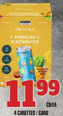 Marches Tau BOISSON PETILLANTE AVEC ELECTROLYTES ORGANIKA offer