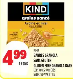 Marches Tau BARRES GRANOLA SANS GLUTEN KIND offer