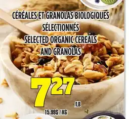 Marches Tau CÉRÉALES ET GRANOLAS BIOLOGIQUES SÉLECTIONNÉS offer