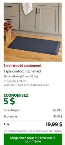 Costco Kitchenaid tapis confort offer