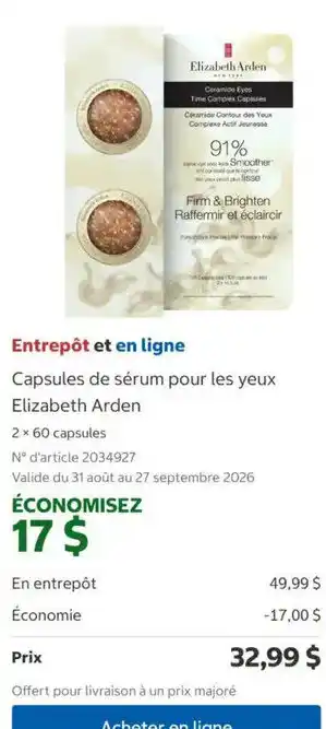 Elizabeth Arden capsules de sérums pour les yeux