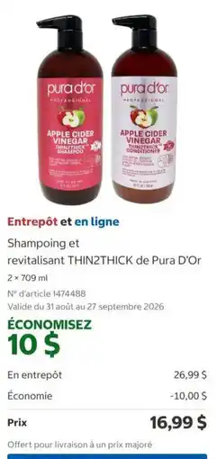 Costco Pura D'Or shampooing et revitalisant thin2thick offer