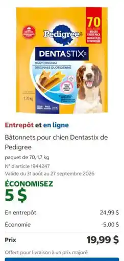 Costco Pedigree Dentastix offer
