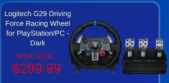Logitech G29 Driving Force Racing Wheel for PlayStation/PC - Dark