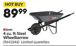 Princess Auto Garant 4 cu. ft steel wheelbarrow offer