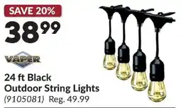 Princess Auto Vaper 24 ft Black Outdoor String Lights offer