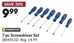 Princess Auto Powerfist 7 pc Screwdriver Set offer